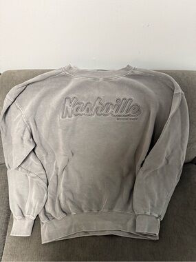 Nashville Script Crewneck Sweatshirt - Gray